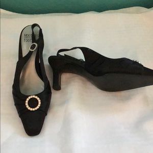 Elegant black formal sling back